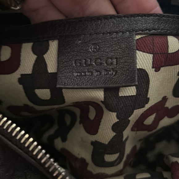 XXX SOLD XXX EUC brown Gucci Guccisima leather bag. - Picture 14 of 16